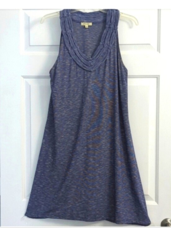 Max Studio Dresses & Skirts - Sleeveless Heathered Blue Swing Tank Dress By MAX Studio, Medium Fall Autumn